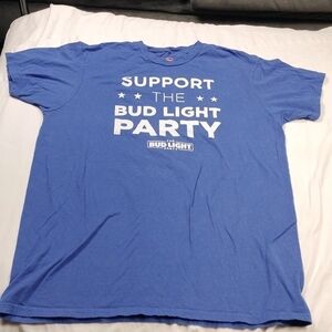 Bud light party men's t shirt size large